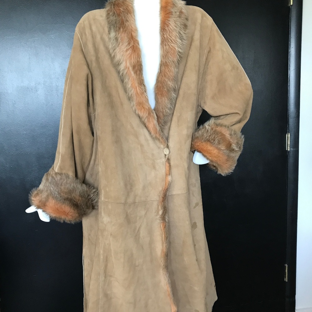 Fendi Vegan Suede Swing Coat